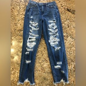 American eagle blue mom jeans
